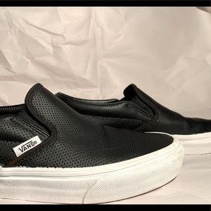 Classic Slip On Vans ( Perf Leather)